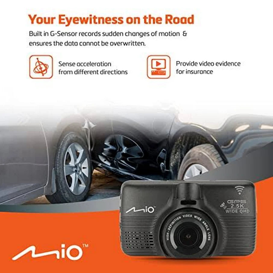 Mio 2K Dash Camera with 2.7” Display
