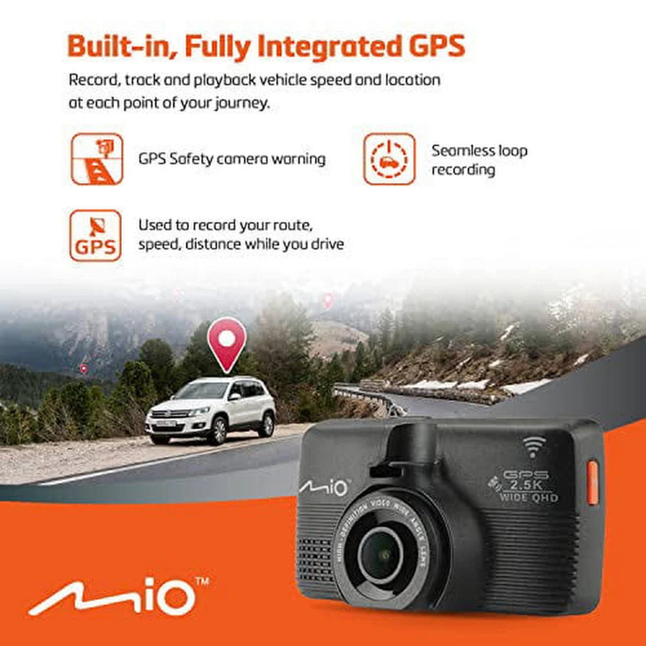 Mio 2K Dash Camera with 2.7” Display