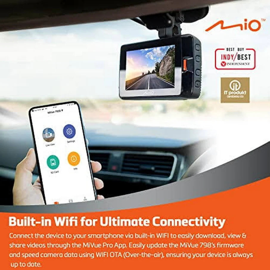 Mio 2K Dash Camera with 2.7” Display