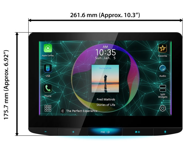JVC 10.1 Media Receiver Wireless AA/AP/HDMI/BT