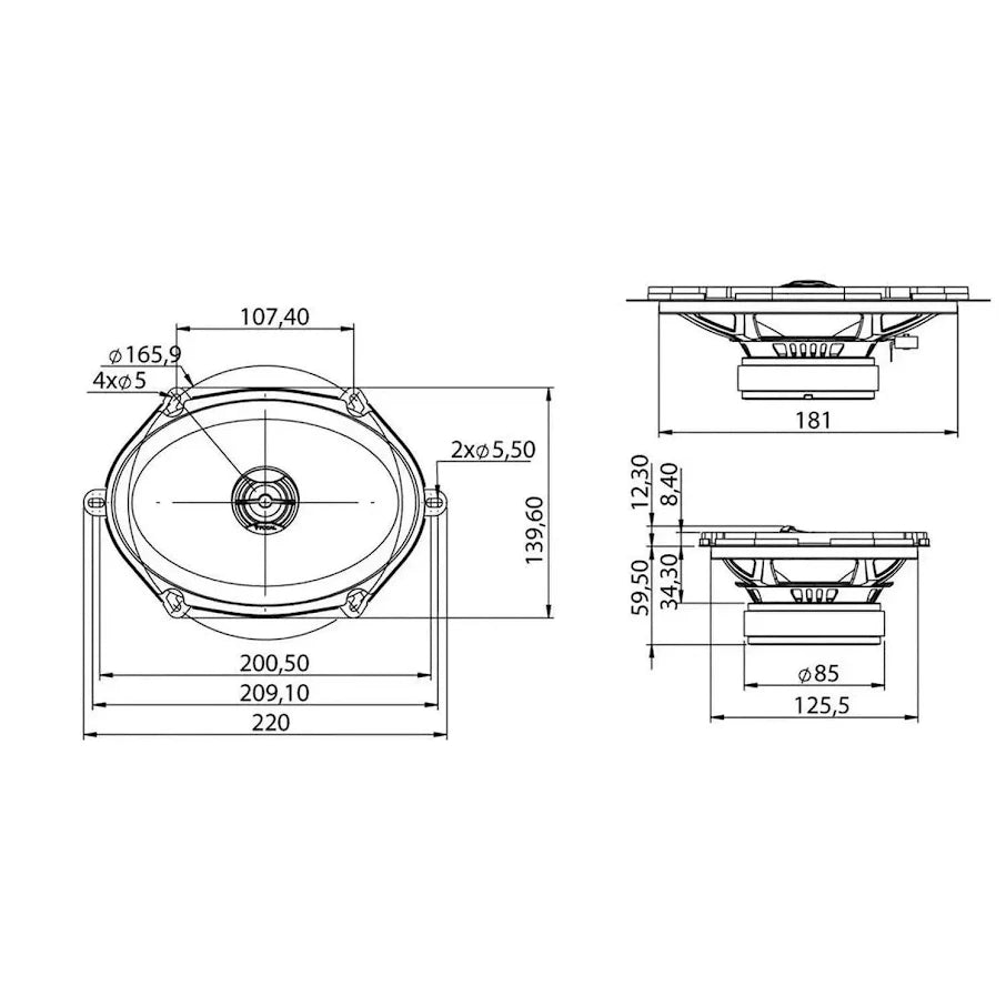Focal Access 2-Way 5"x7" Coaxial Speakers