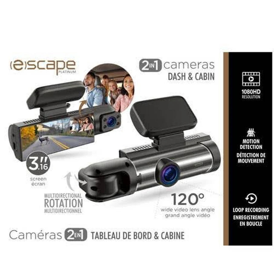 Escape Dual Lens Dashcam (DVDR450)