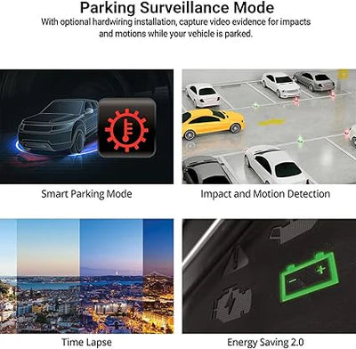Thinkware 2 Ch Dash Cam Front (2 K) and Rear (1080 P)