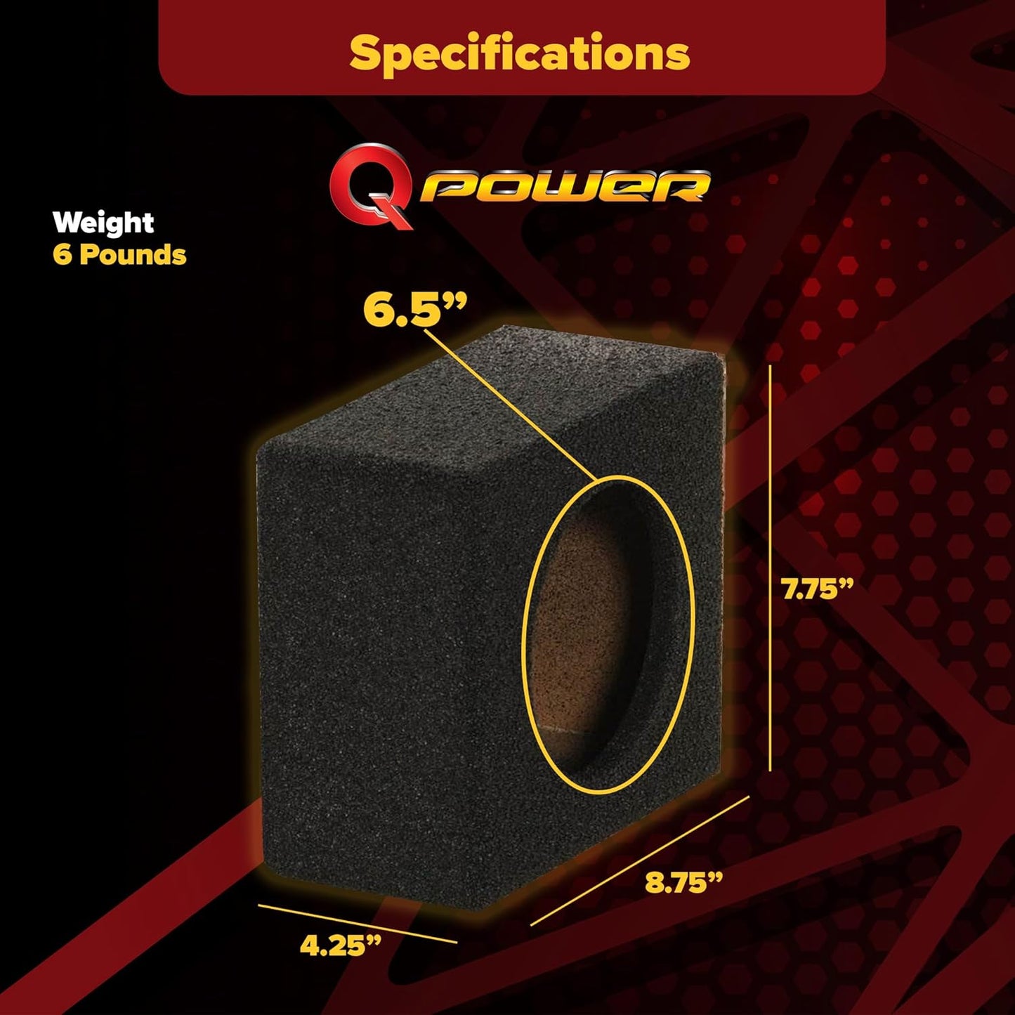 Qbomb Universal 6.5" Speaker Enclosures (sold in Each)