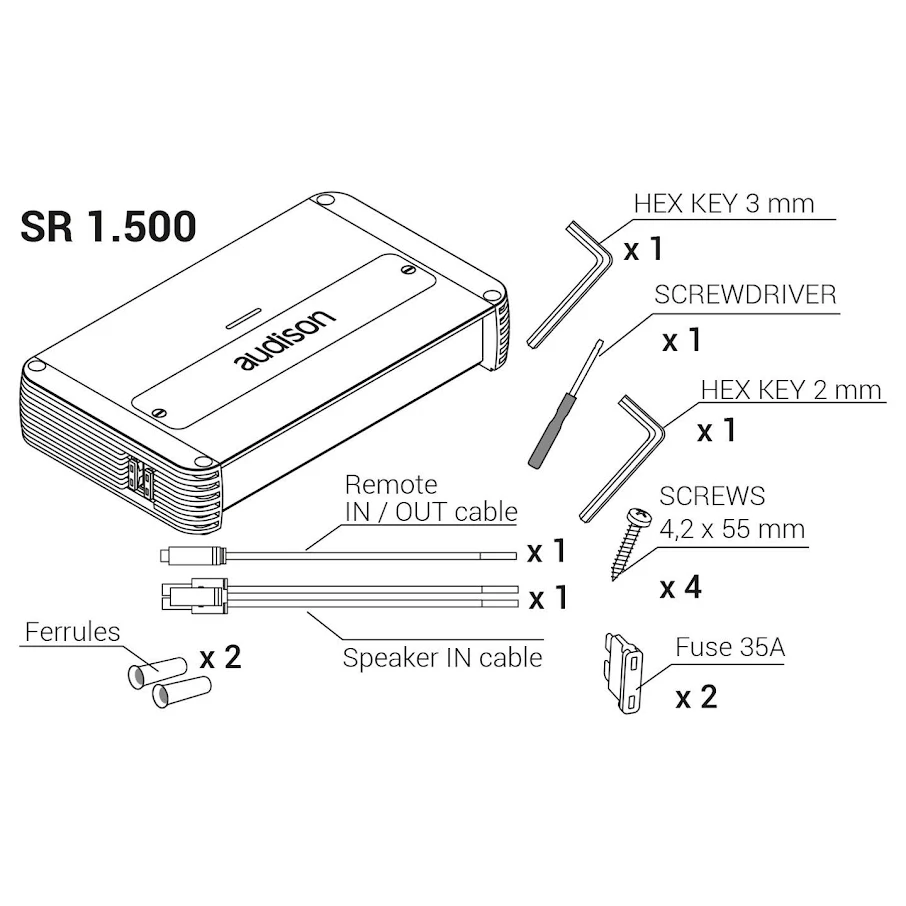 AUDISON SR MONO 1000W CLASS D AMPLIFIER
