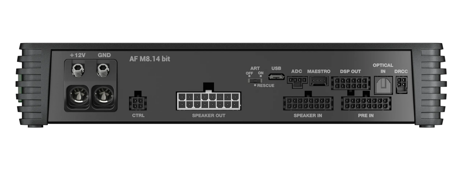 Audison DSP Amplifier | 1120 W | 14 CH DSP + 8 x 140 W @ 2 ohm | D-class Fully Bridgeable