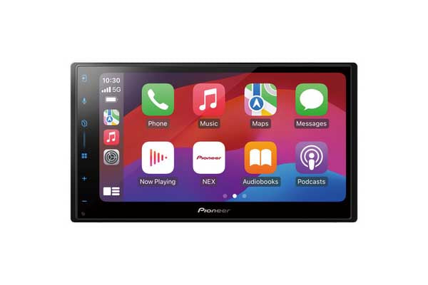 Pioneer 6.8" mechless radio with wireless AA/AP and bluetooth/usb/am/fm