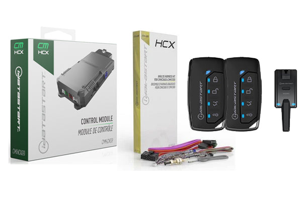 iDatastart 2-Way Web-programmable Remote Starter kit. CMHCXG0 Module,  2-Way 5-Button transmitters and Universal Wiring Harness