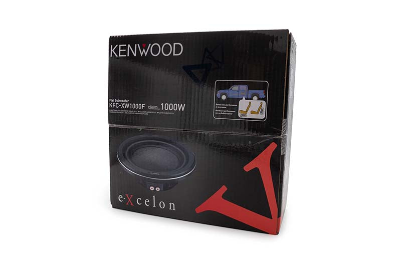 Kenwood Excelon 10" Shallow Subwoofer, Carbon Glass Fibre, 4Ohm, Only 3-3/8" Depth, 250W RMS Input Power, 1000W Peak, 2-Year Warranty