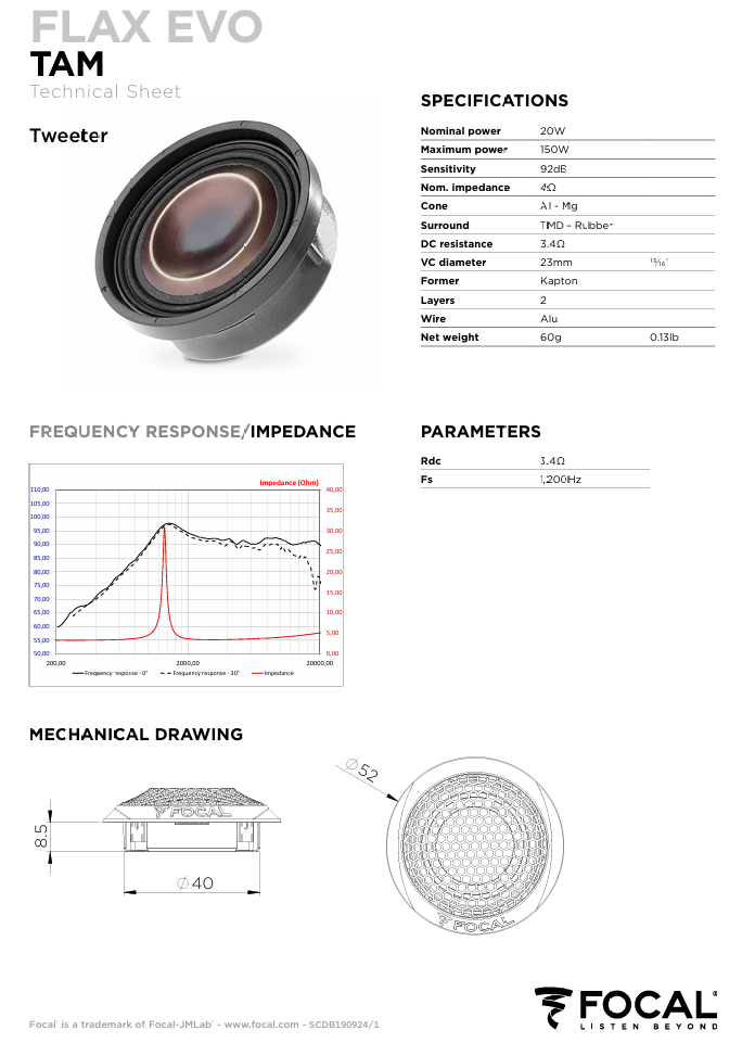 Focal Flax Evo 2-Way 6.5" Shallow Component Speaker Kit
