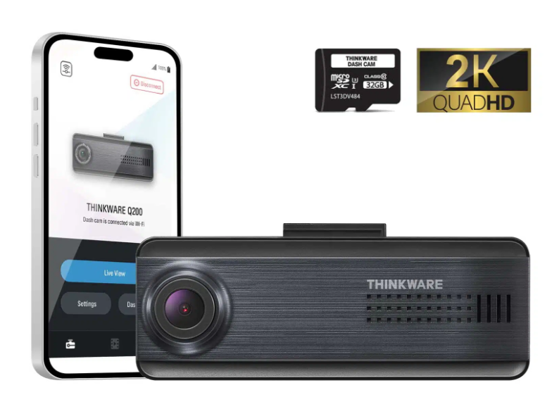 Thinkware 2 Ch Dash Cam Front (2 K) (Optional Rear Cam)