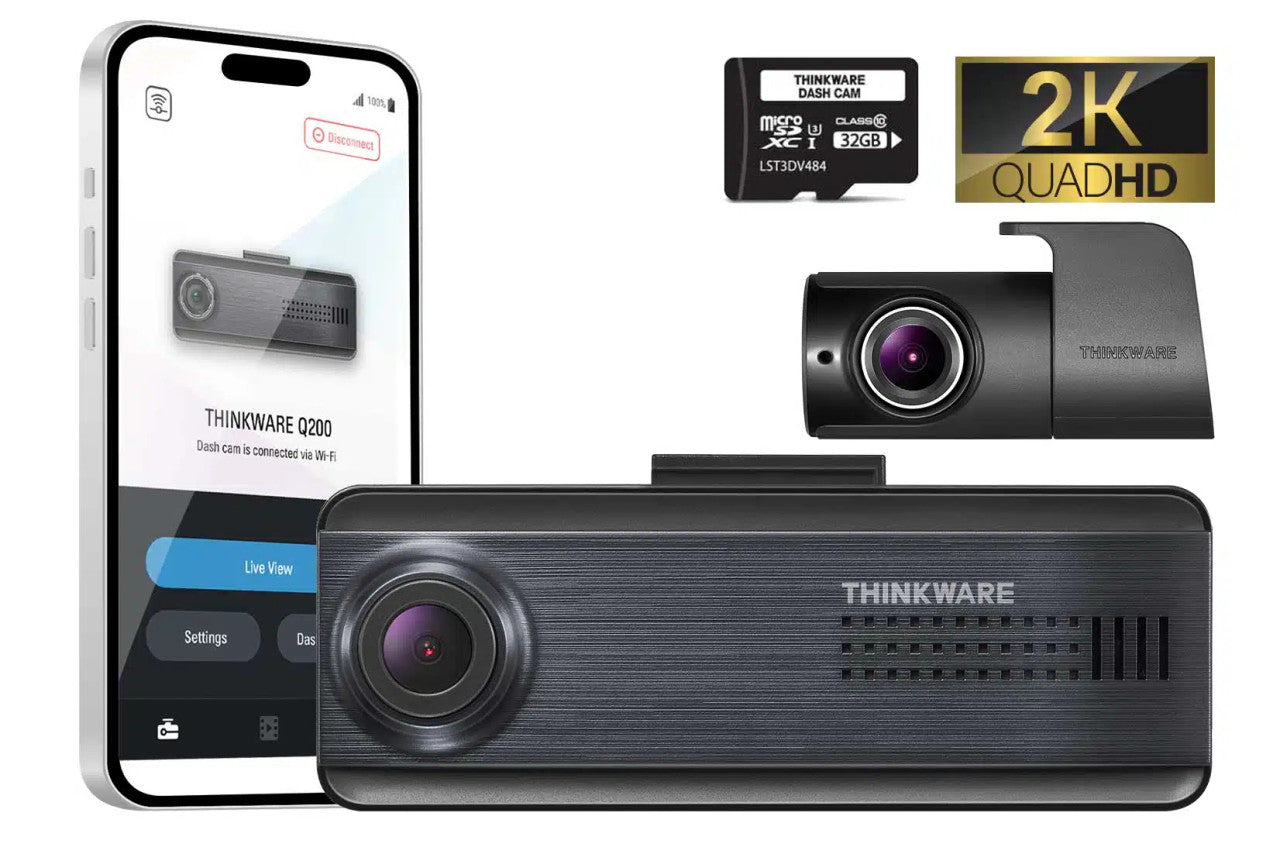 Thinkware 2 Ch Dash Cam Front (2 K) and Rear (1080 P)