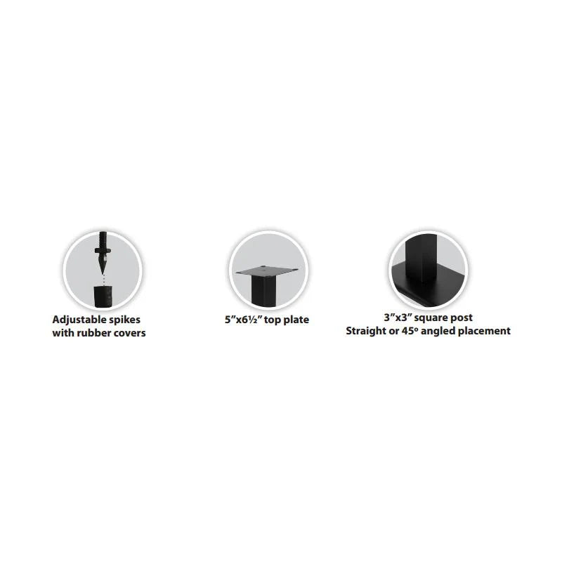S1M-23 Speaker Stands Metal 23" Pair