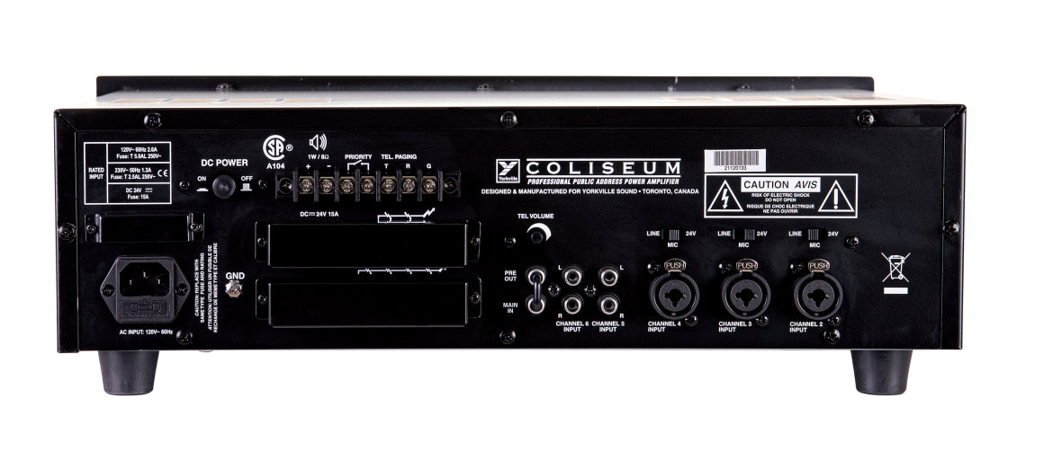 Yorkville Amplifier 180Watts 6 Input