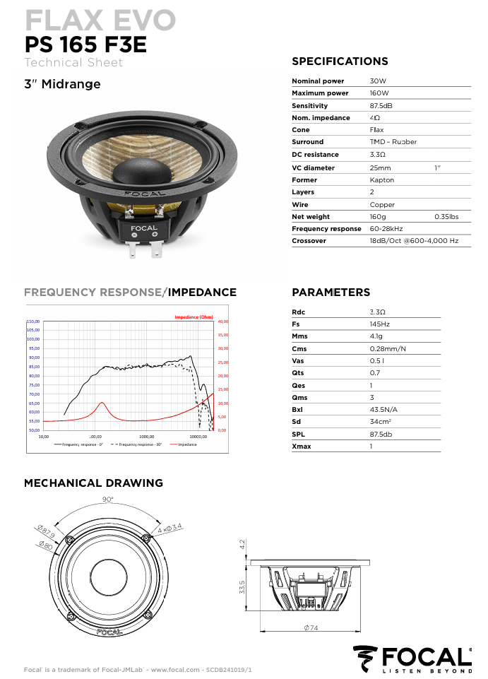 Focal Flax Evo 3-Way 6.5" Component Speaker System