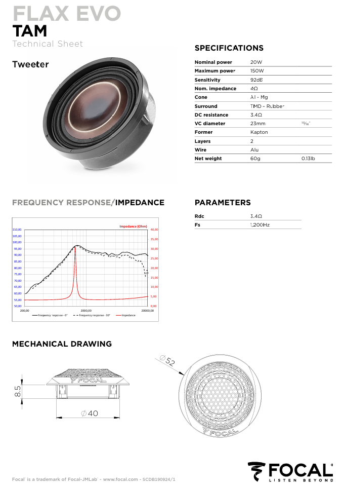 Focal Flax Evo 3-Way 6.5" Component Speaker System