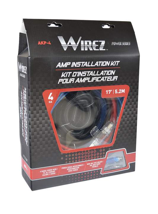 Wirez Power Series 4AWG Amp Wiring Kit