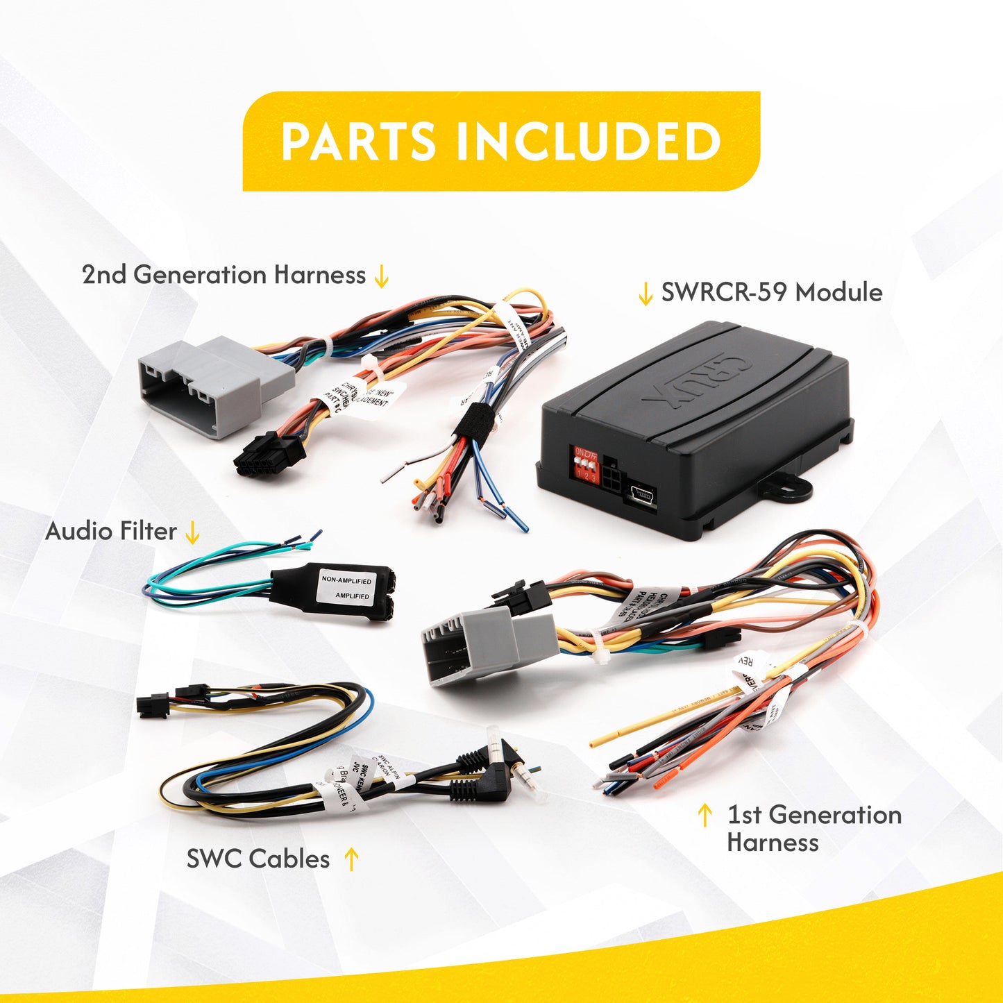 SWRCR-59 | Radio Replacement w/ SWC Retention for Chrysler, Dodge & Jeep Vehicles 2004-Up