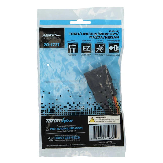 70-1771 Metra Radio Wiring Harness Fits select Ford/Lincoln/Mazda/Mercury/Niss1998-2011