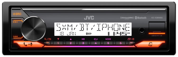 KD-X38MBS JVC MARINE /MOTORSPORT SINGLE DIN MECHLESS DECK