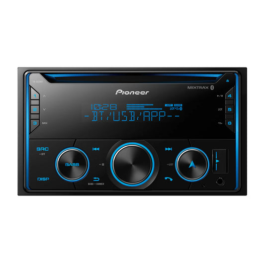 PIONEER DOUBLE DIN CD RECEIVER FEATURES IMPROVED PIONEER SMART SYNC APP COMPATIBILITY, MIXTRAX, BUILT-IN BLUETOOTH