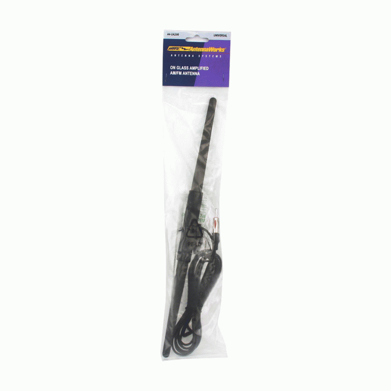 44-ua200 AntennaWorks Amplified Glass Mount Antenna