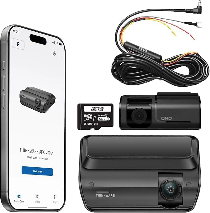 ARC 700  Thinkware 2CH 4K FRONT SONY STARVIS / 2K REAR, WIFI, GPS, 64GB, HW CABLE