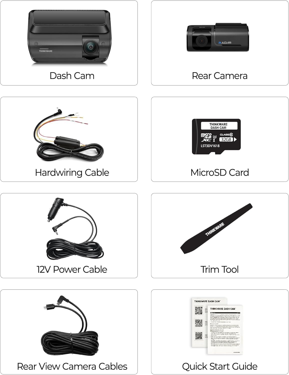 ARC 700  Thinkware 2CH 4K FRONT SONY STARVIS / 2K REAR, WIFI, GPS, 64GB, HW CABLE