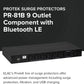Elac Protek PR-81B 9 Outlet Component Smart Surge Protector with Bluetooth LE