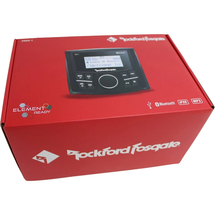 ROCKFORD FOSGATE 2.3" WET BONDED IPX6 MONOCHROME DOT MATRIX DISPLAY MEDIA RECEIVER