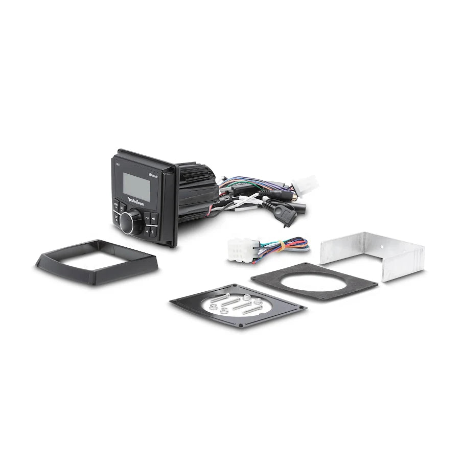 ROCKFORD FOSGATE 2.3" WET BONDED IPX6 MONOCHROME DOT MATRIX DISPLAY MEDIA RECEIVER