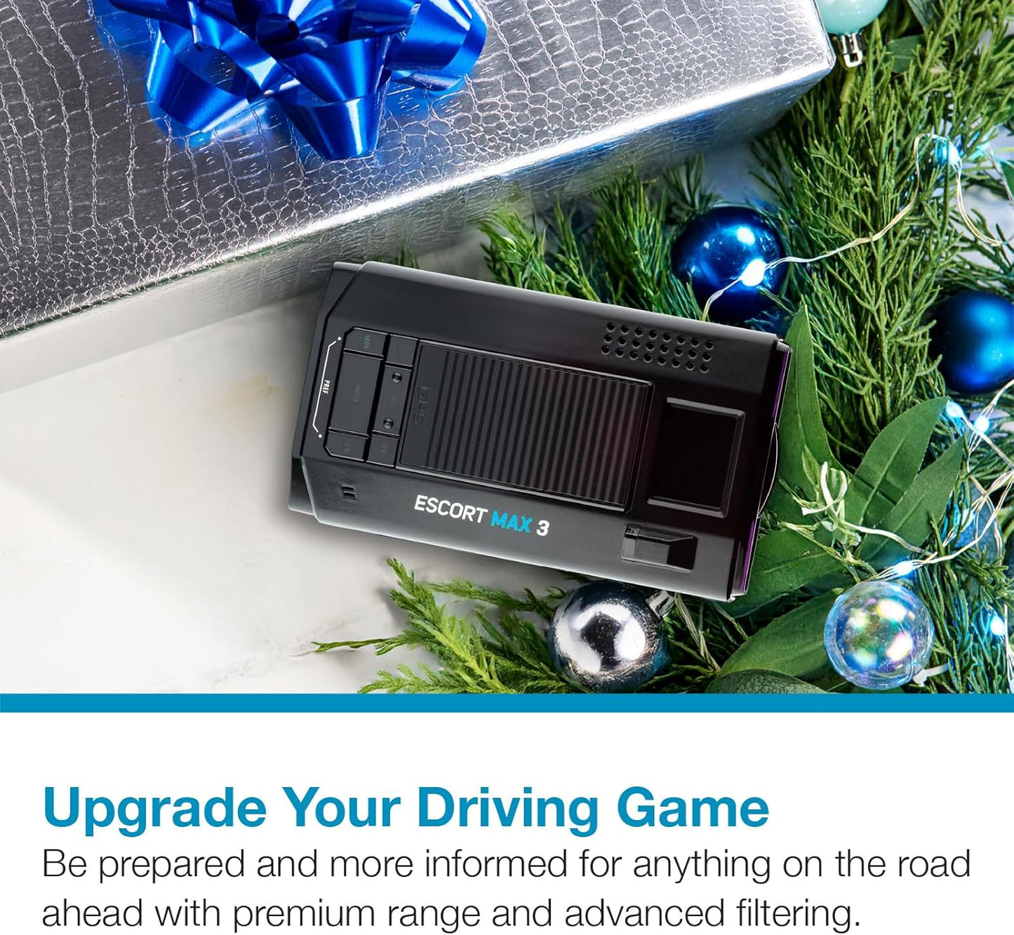 Escort MAX 3 Laser Radar Detector - Bluetooth Connectivity, Premium Range, Advanced Filtering, AutoLearn Technology, Voice Alerts, OLED Display