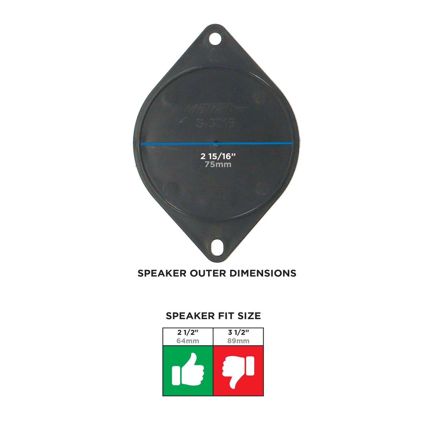 82-3016 GM TWEETER ADAPTERS (2 1/2" TWEETERS)