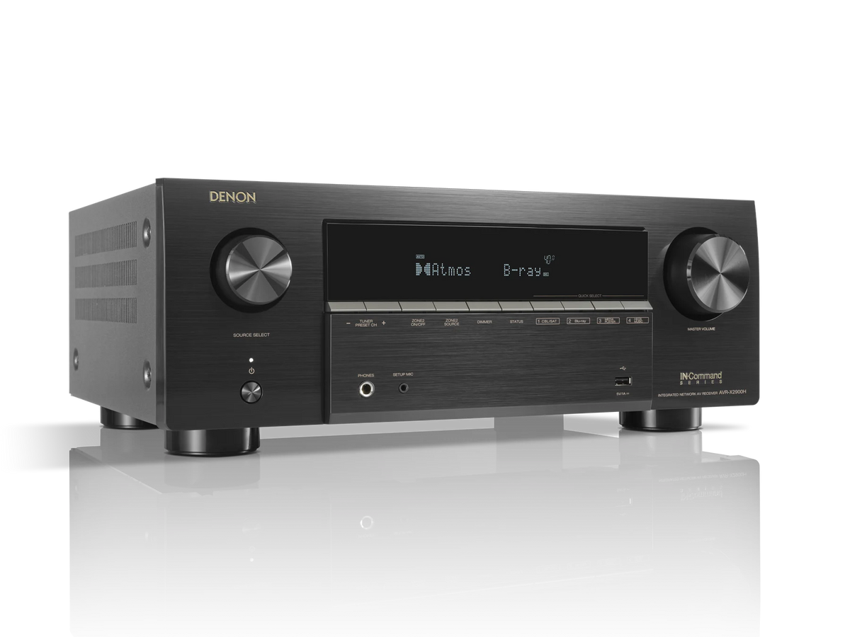 Denon AVR-X2900H 7.2 Ch. 95W 4K/8K Dolby Atmos AV Receiver Powered by HEOS™