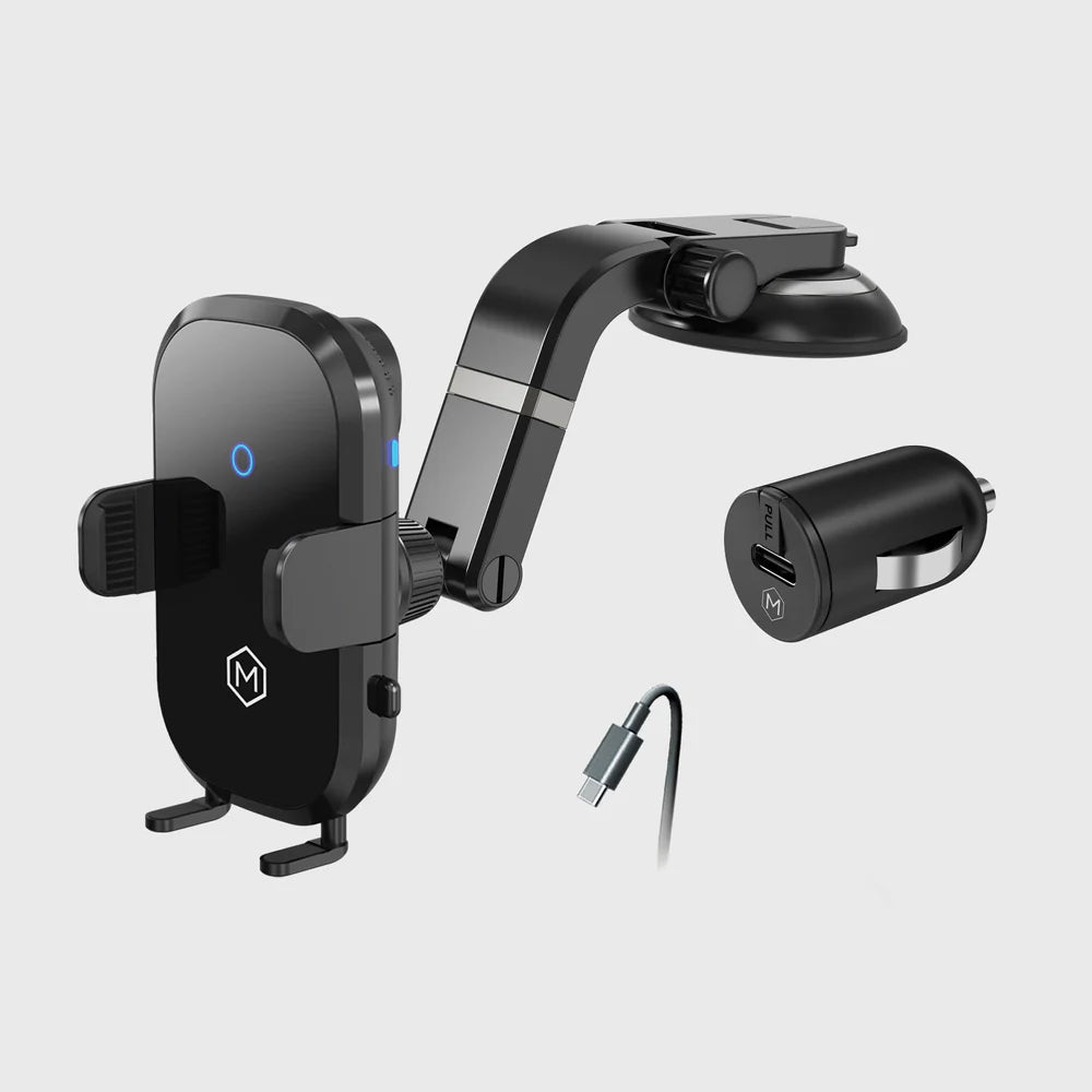 M3015-35 Mighty Mount Auto Scan Fast Wireless Car Charger Mount with Multi-Angle Adjustable Suction Cup