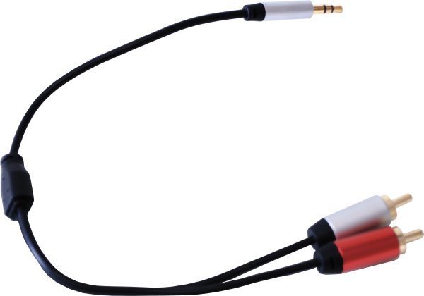 Maestro BM Series 3.5 mm Male To 2 RCA Male Stereo Audio Cable With Gold Plated Connectors