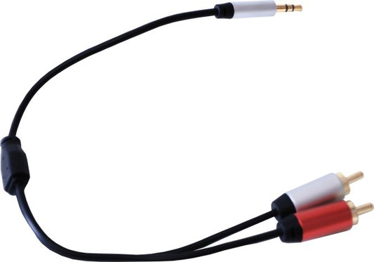 Maestro BM Series 3.5 mm Male To 2 RCA Male Stereo Audio Cable With Gold Plated Connectors