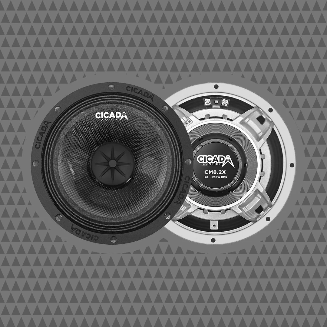 Cicada CMX 8" Mid-Bass Drivers, Carbon Mica Cone (sold in pairs) (CM82X)