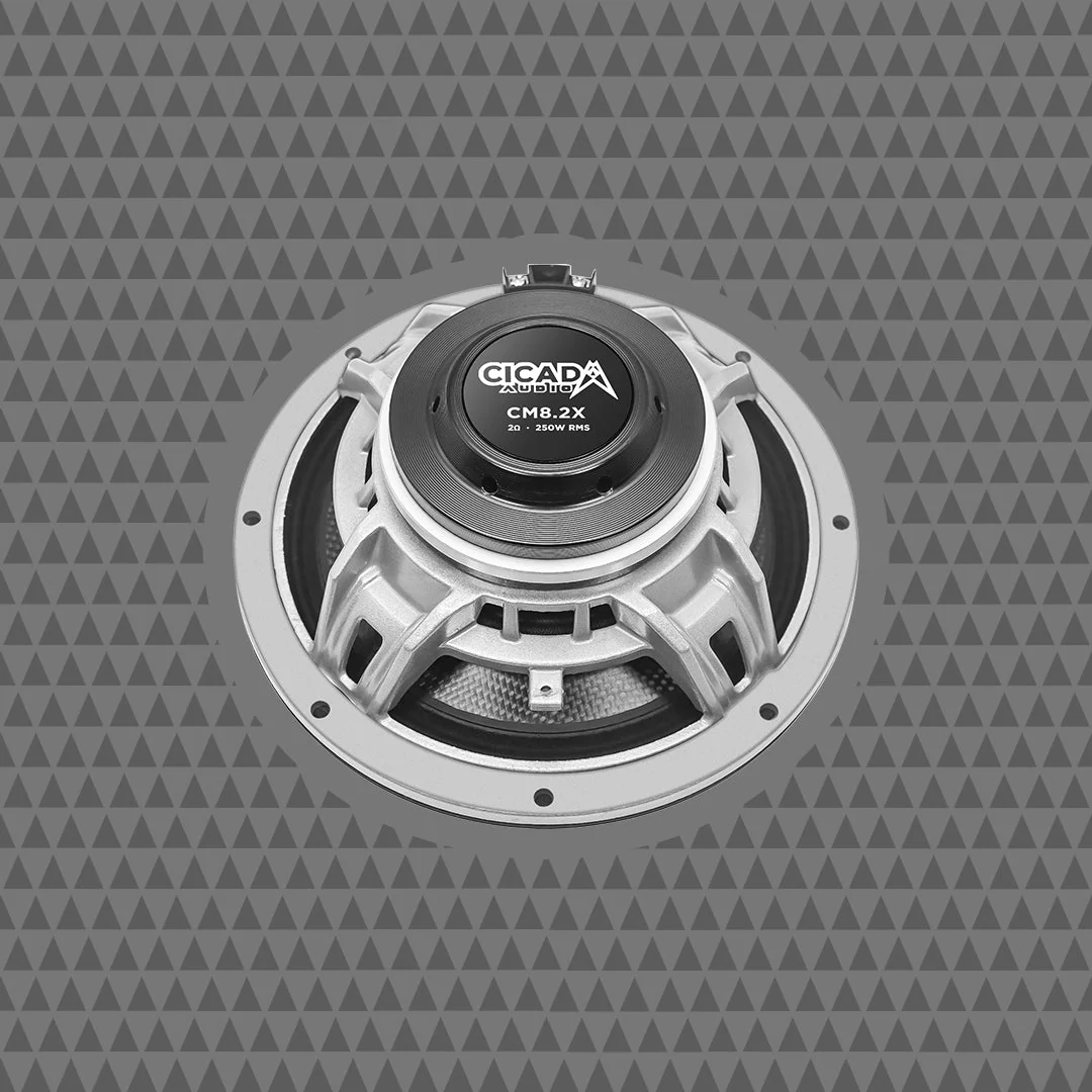 Cicada CMX 8" Mid-Bass Drivers, Carbon Mica Cone (sold in pairs) (CM82X)