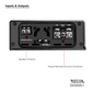 DII1000.1 - Ultra Compact Class-D Mono Car Audio Amplifier, Max 2,000 Watts, 2-4 OHM Stable, Bridgeable