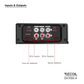 DII700.4 - Ultra Compact Full Range Class-D 4-channel Car Audio Amplifier, Max 1,400 Watts, 2-4 OHM Stable, Bridgeable