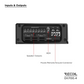 DII700.4 - Ultra Compact Full Range Class-D 4-channel Car Audio Amplifier, Max 1,400 Watts, 2-4 OHM Stable, Bridgeable