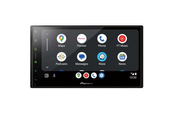 Pioneer 6.8" mechless radio with wireless AA/AP and bluetooth/usb/am/fm