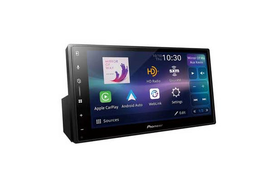 Pioneer 6.8" mechless radio with wireless AA/AP and bluetooth/usb/am/fm