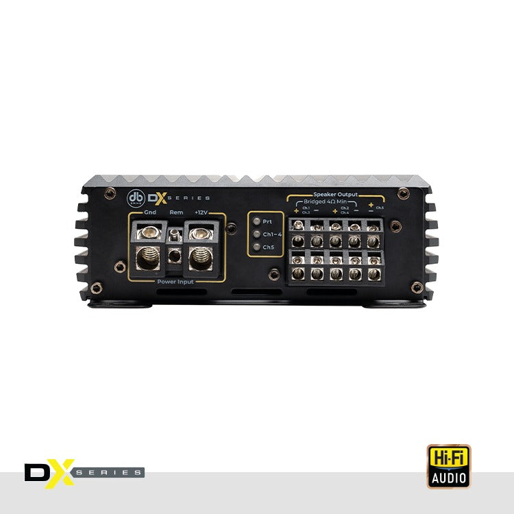 DX-A1005 DB Drive DX Amplifier (4 x 80W + 1 x 200W Rated - Class D 5-Channel)