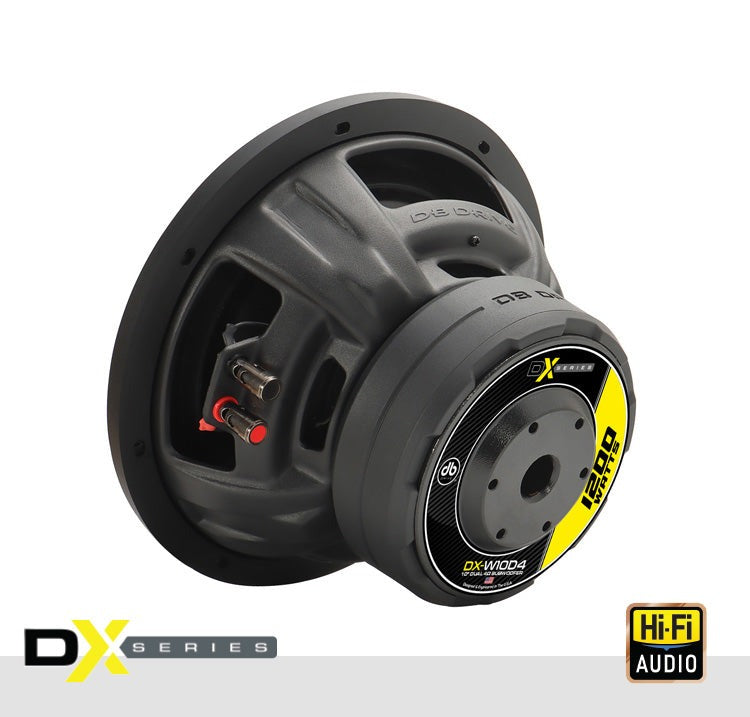 DX-W10D4 DB DRIVE DX SERIES 10" DUAL 4 OHM SUBWOOFER (600WRMS)