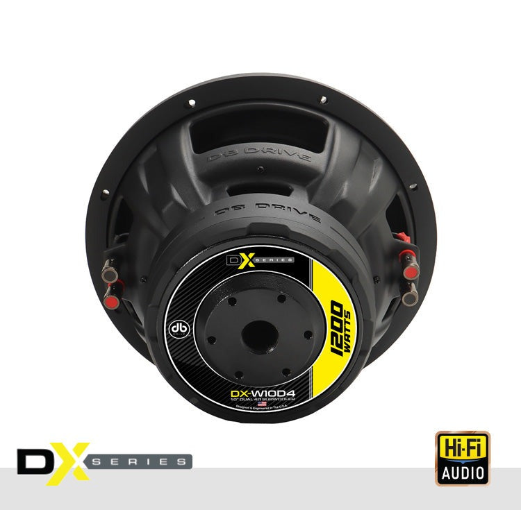 DX-W10D4 DB DRIVE DX SERIES 10" DUAL 4 OHM SUBWOOFER (600WRMS)