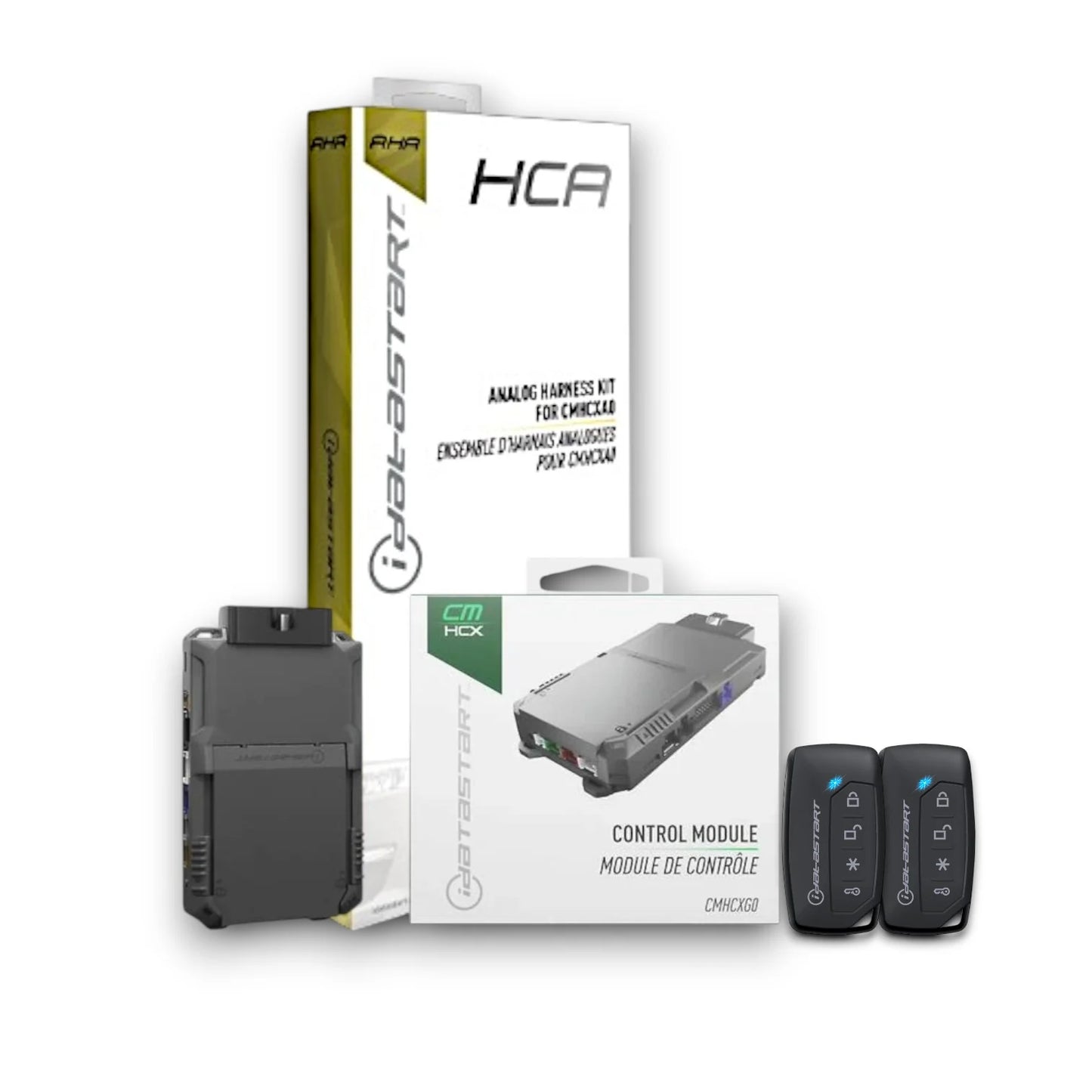 iDatastart All-in-one 1-way remote starter kit with 5 button with Installation (Two 1 Way Remotes)(Installation Included)