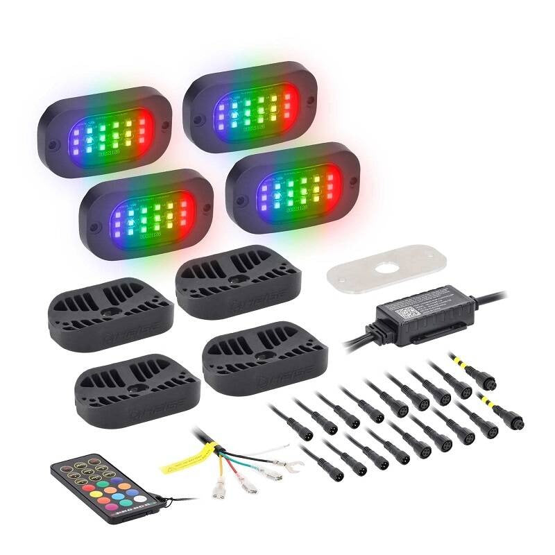 HE-CHASE-K4 Heise Chasing LED RGB Rock Light Kit (Wide Angle - 4 pc.)