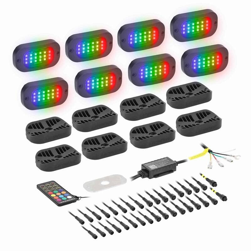 HE-CHASE-K8 Heise Chasing LED RGB Rock Light Kit (Wide Angle - 8 pc.)